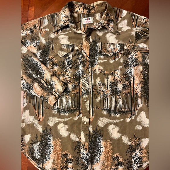 Vintage 70s GWG Cowboy Kings Pearl Snap Button-up Shirt Medium - Picture 1 of 11